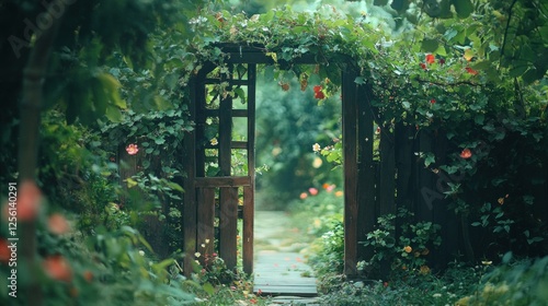 Secret Garden Gate: A Serene Escape into Lush Greenery