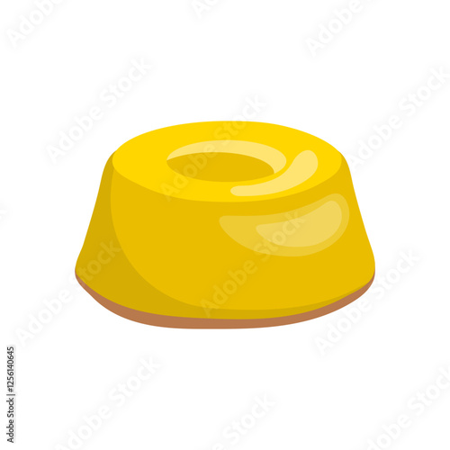 Quindim, Sweets Vector Illustration Isolated
