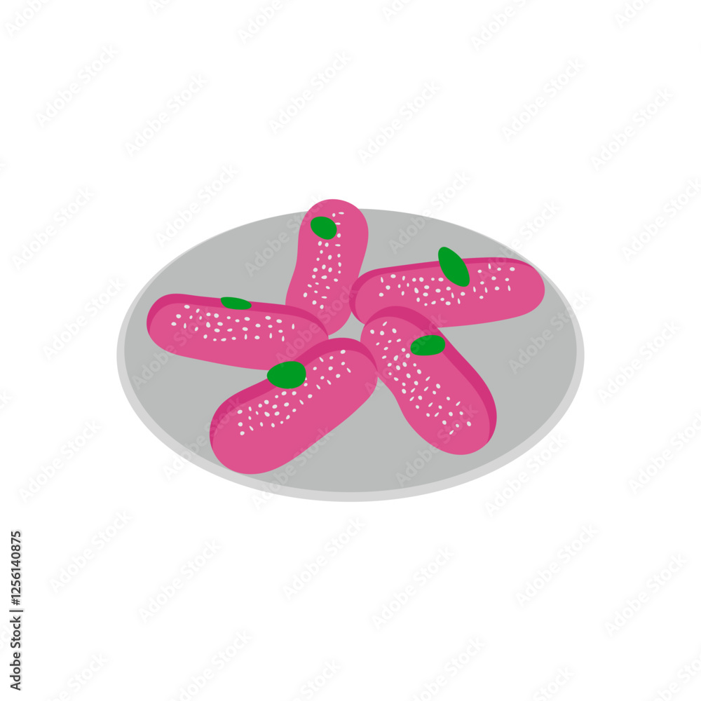 Cham Cham, Sweets Vector Illustration Isolated Cham Cham, Sweets Vector Illustration Isolated