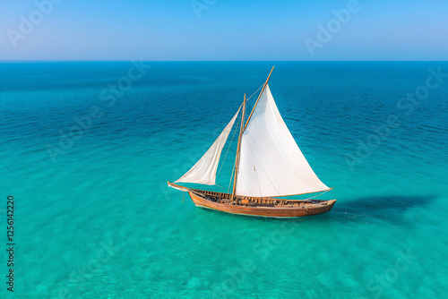  arabian sea spring midday dhow journey photo