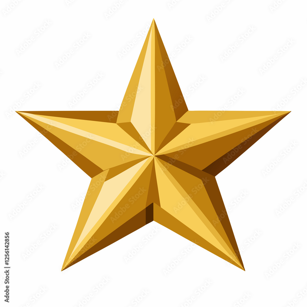 Obraz premium gold star isolated on white