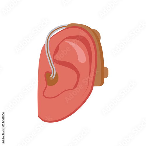 Deafness, Disability Vector Illustration Isolated