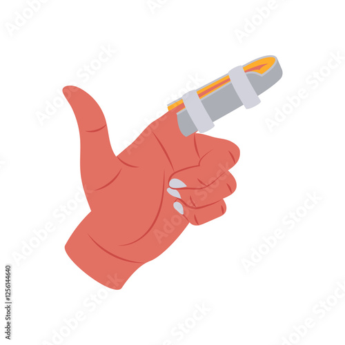Broken, Finger, Disability Vector Illustration Isolated