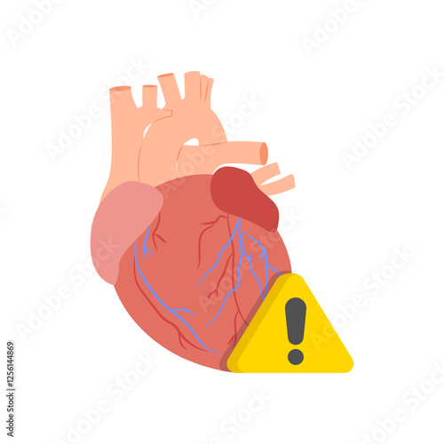 Cardiovascular, Disease, Disability Vector Illustration Isolated