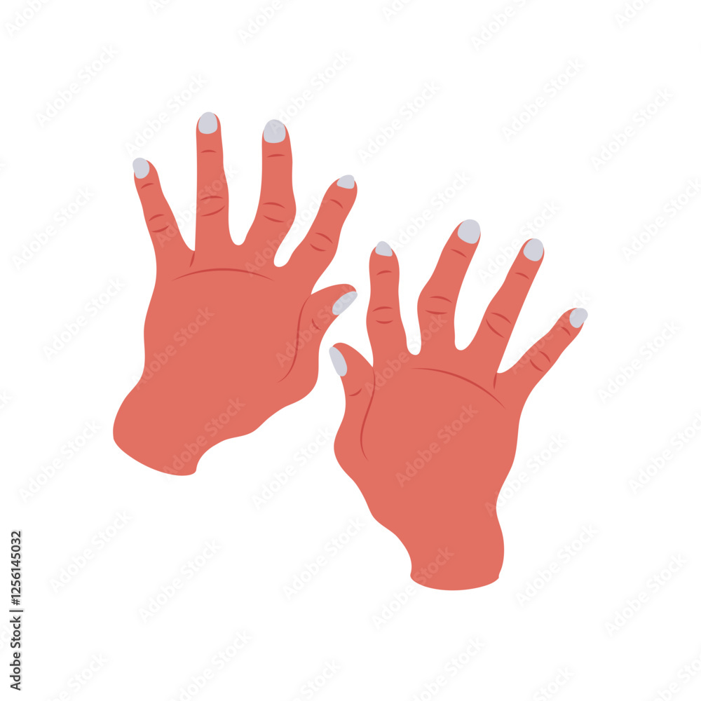 Obraz premium Arthritis, Hand, Disability Vector Illustration Isolated