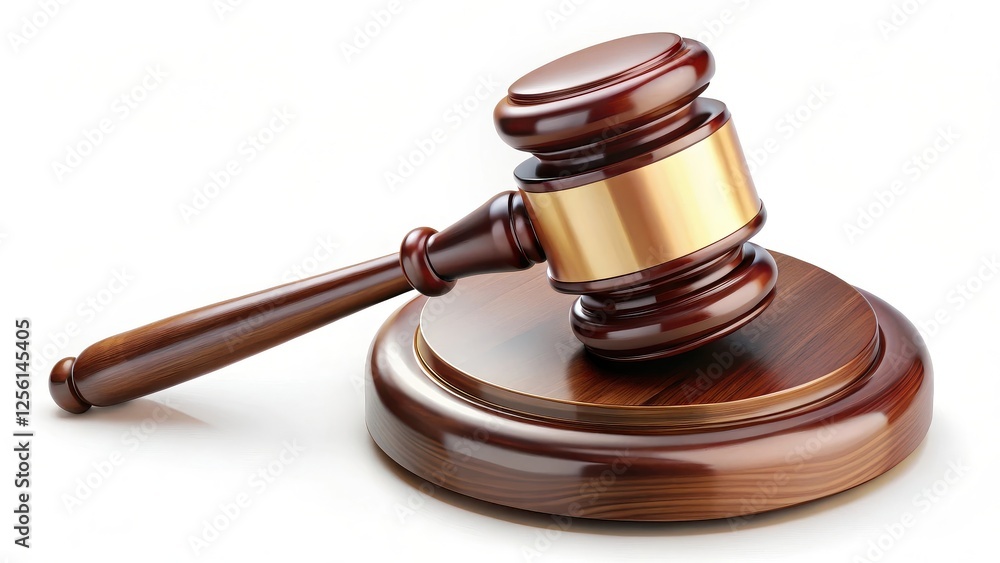 Gavel and Sound Block on White Background Gavel and Sound Block on White Background