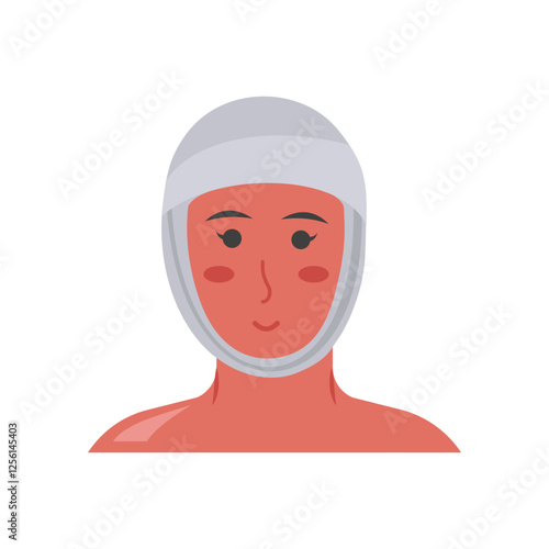 Head Injury, Disability Vector Illustration Isolated