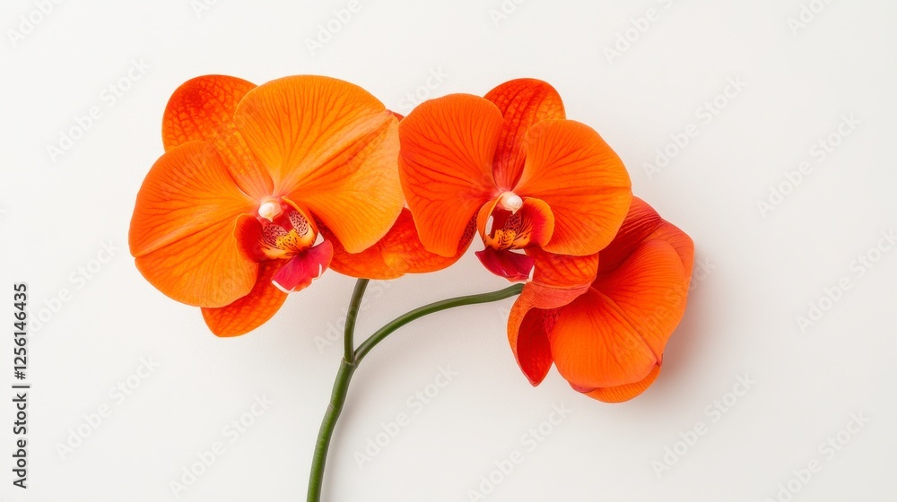 Naklejka premium Orchid Blossoms On A White Background