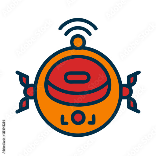robot vacuum cleaner, icon, vector