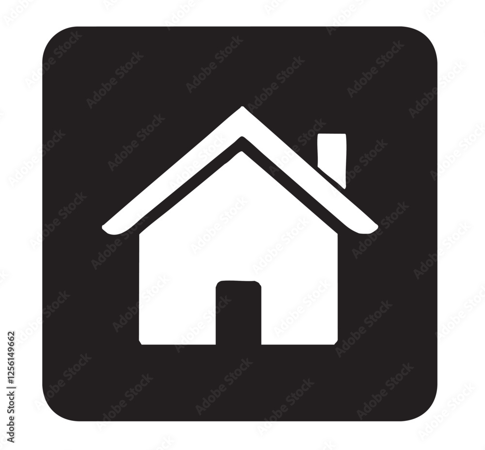 Black square homepage vector icon illustration. Black square homepage vector icon illustration.