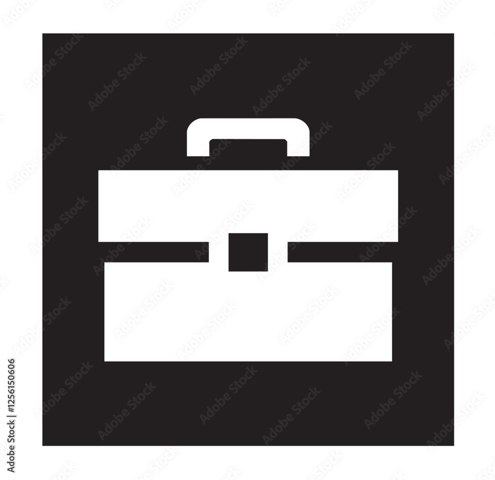 Square black work vector icon. Square black work vector icon.