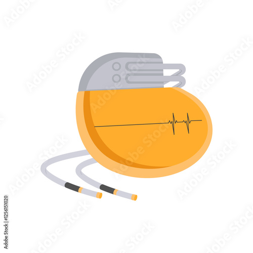 Pacemaker, Medicine Flat Vector Illustration - Isolated