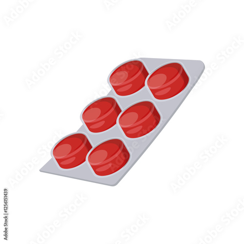 Lozenges, Medicine Flat Vector Illustration - Isolated