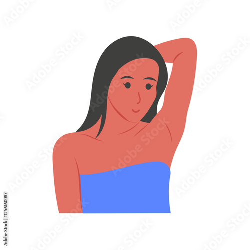 Clean Armpit, Beauty and Spa Vector isolated Illustration