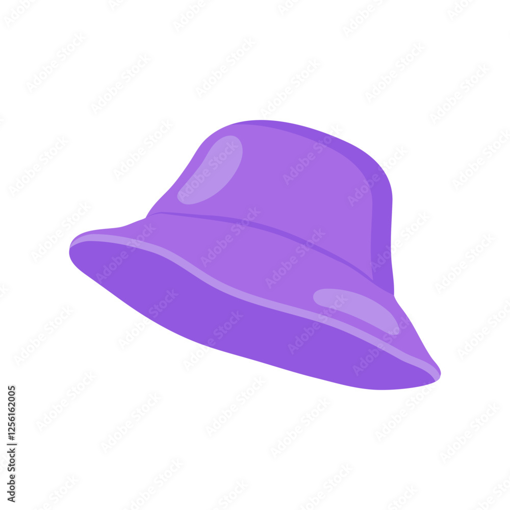 Bucket Hat, Summer Flat Vector Illustration. Isolated Bucket Hat, Summer Flat Vector Illustration. Isolated