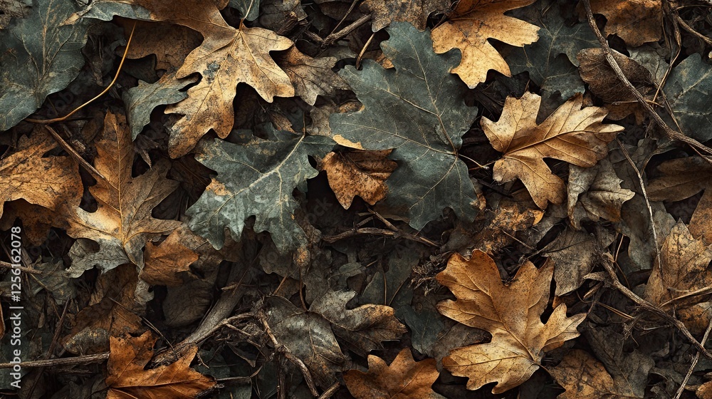 Forest camouflage background with leafy patterns. Forest camouflage background with leafy patterns.