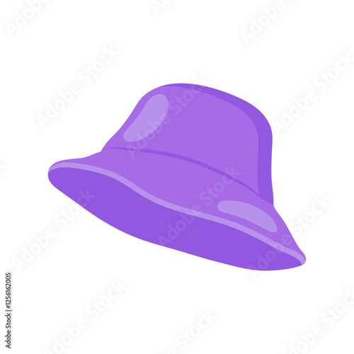Bucket Hat, Summer Flat Vector Illustration. Isolated