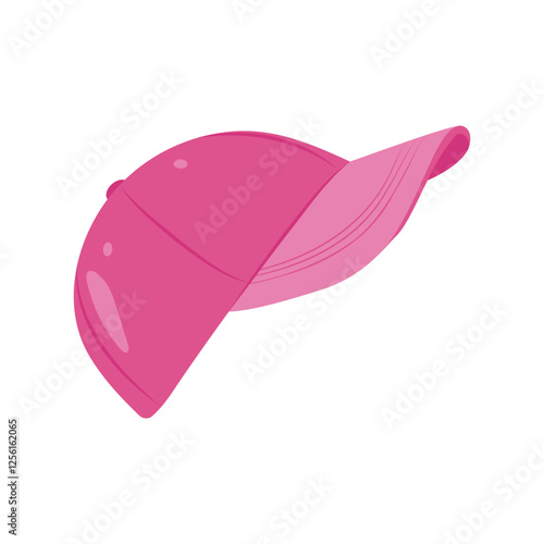 Man Cap, Summer Flat Vector Illustration. Isolated