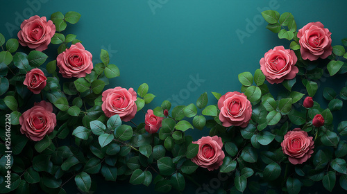 Wallpaper Mural Luxurious red roses in full bloom create a vibrant and romantic floral display against a tranquil backdrop Torontodigital.ca