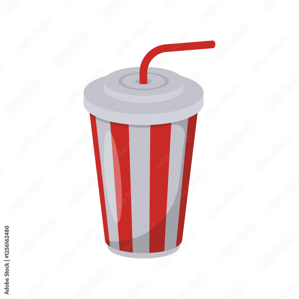Cold Drink, Summer Flat Vector Illustration. Isolated Cold Drink, Summer Flat Vector Illustration. Isolated