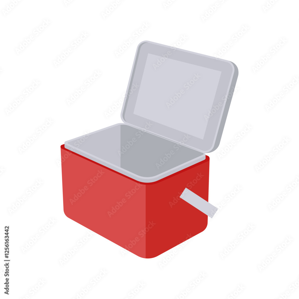 Cooler, Summer Flat Vector Illustration. Isolated Cooler, Summer Flat Vector Illustration. Isolated