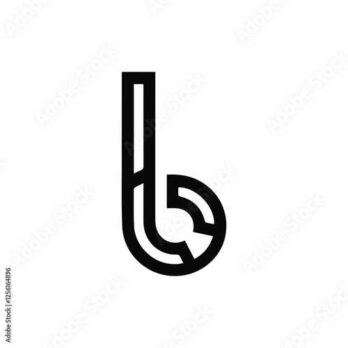 A creative vector logo design with "B" letter.