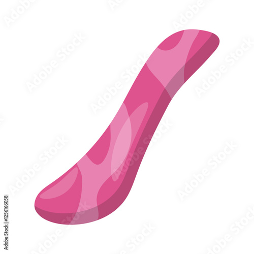 S Shaped Gua Sha flat vector illustration isolated