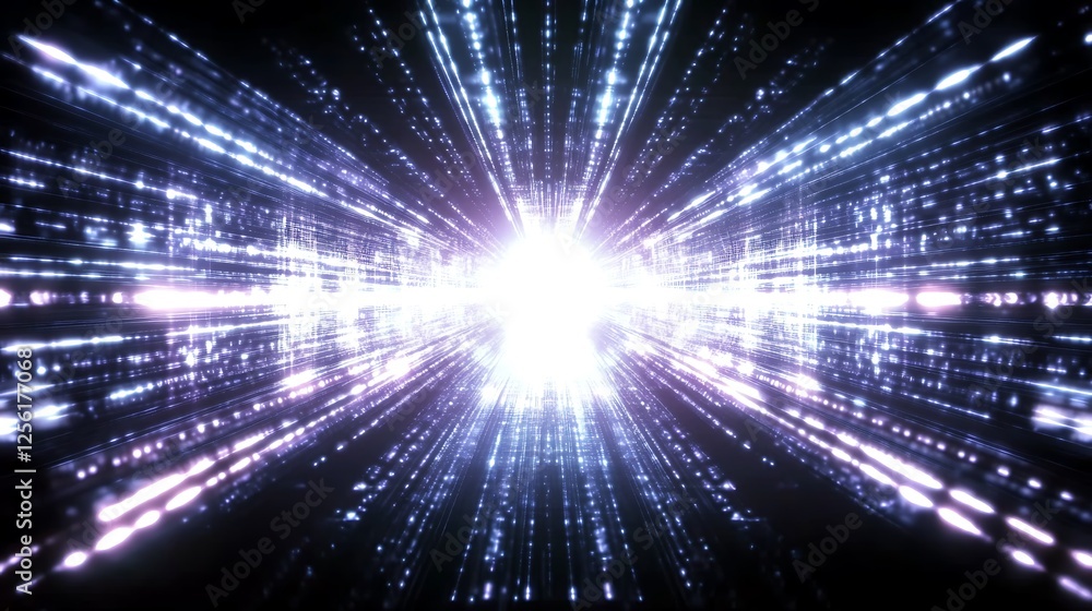 Light speed tunnel, digital data flow Light speed tunnel, digital data flow