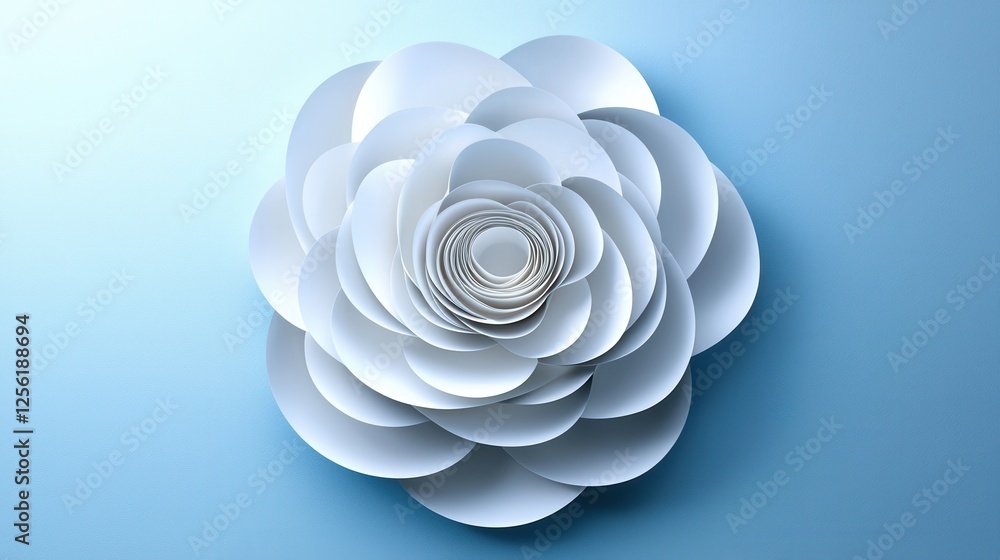 A white flower with a blue background A white flower with a blue background