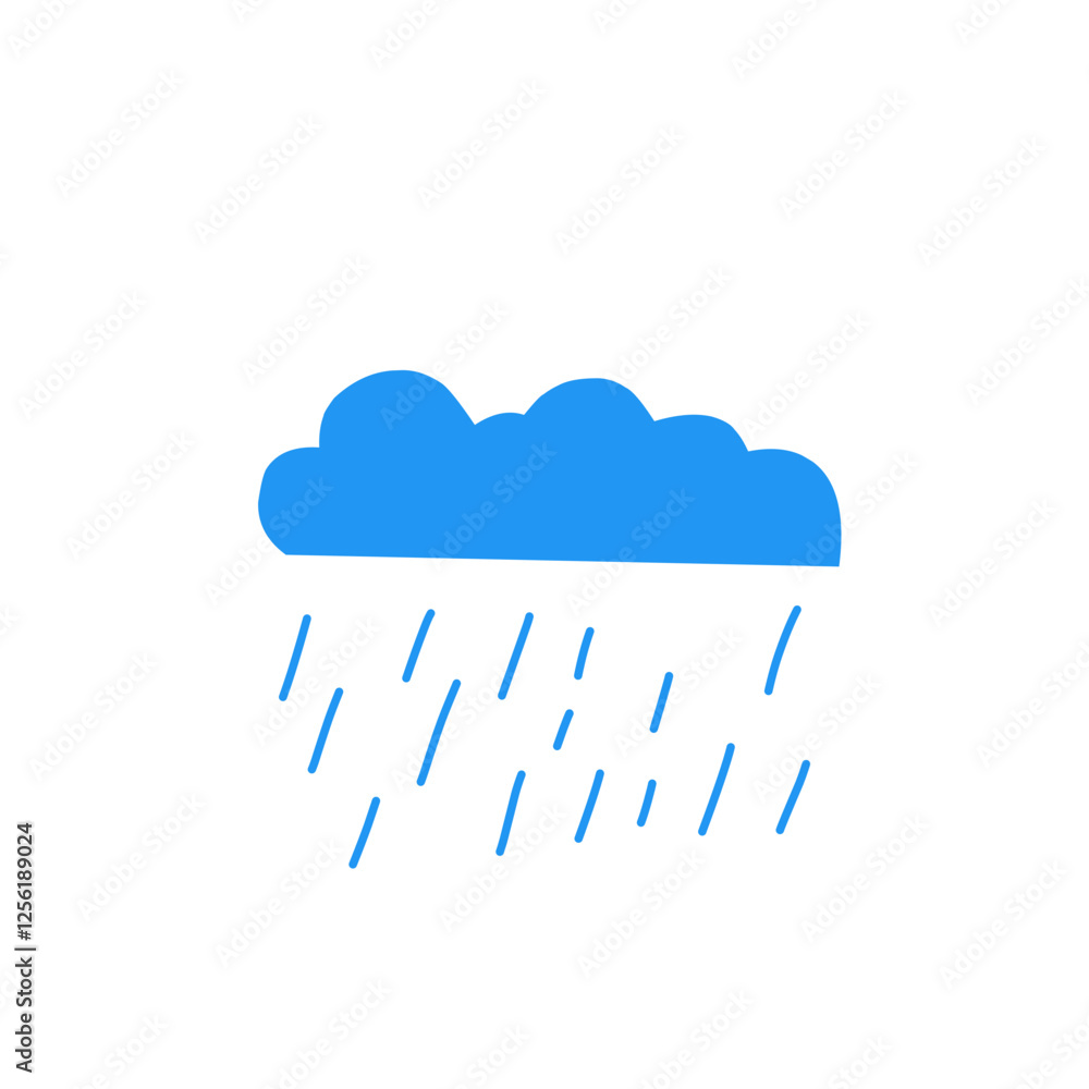 vector illustration of clouds with rain vector illustration of clouds with rain
