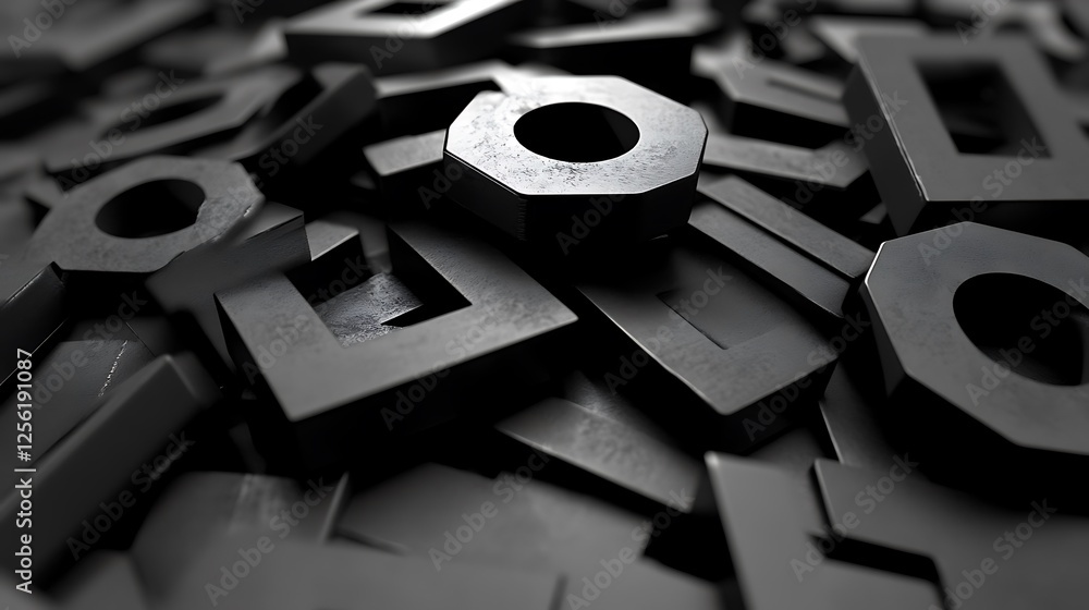Metal shapes background texture Metal shapes background texture