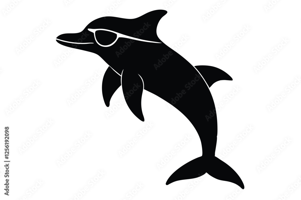 Fototapeta premium silhouette of a dolphin