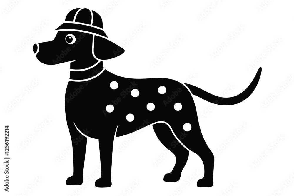 Fototapeta premium black and white dog