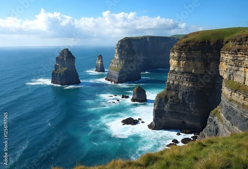 Coastline cliffs - Generative AI