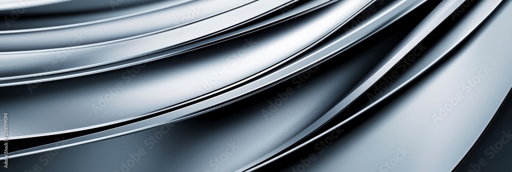 Abstract Silver Metal Curves. Abstract Silver Metal Curves.