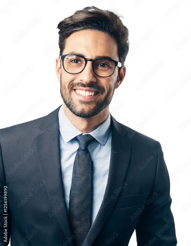 Portrait of only one Man. White Background. Portrait of only one Man. White Background.