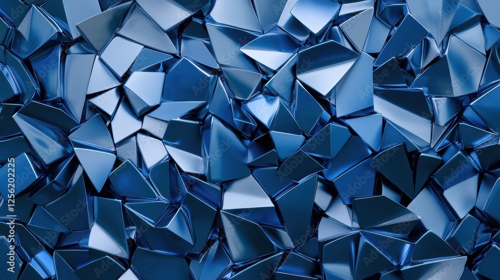 Fototapeta premium A blue background with many small blue pieces