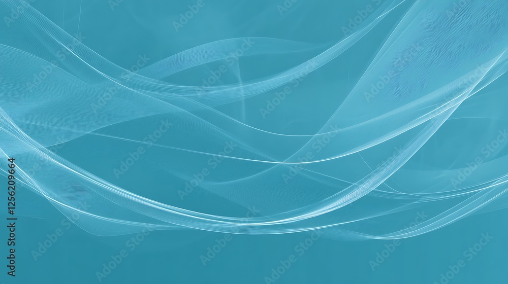 Obraz premium Teal abstract wave background (1)
