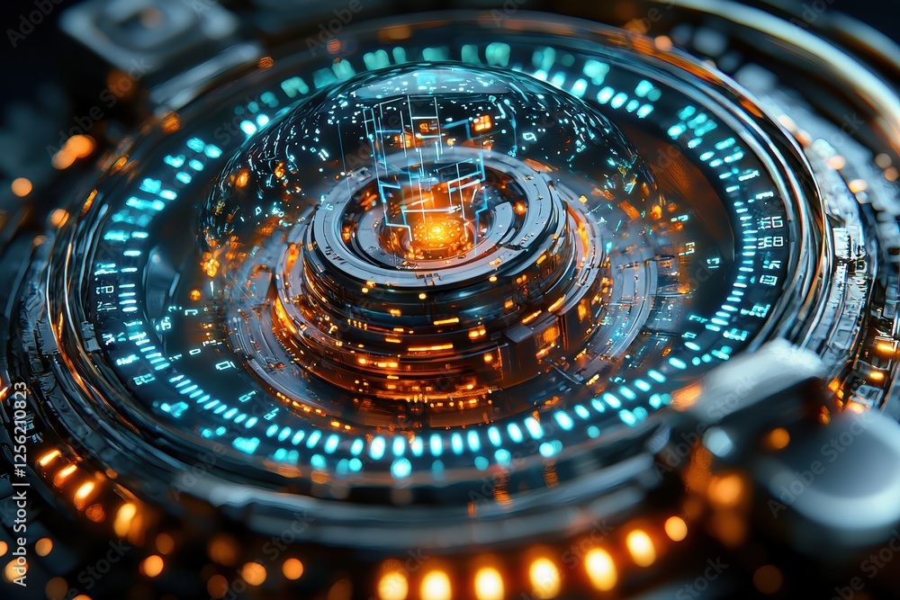 Futuristic ai core technology virtual lab digital art high-tech environment close-up view innovation concept Futuristic ai core technology virtual lab digital art high-tech environment close-up view innovation concept