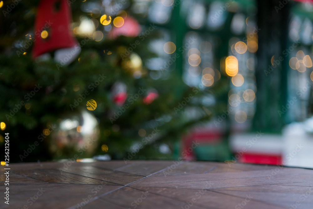 Decorative street setting with festive lights and a cozy atmosphere Decorative street setting with festive lights and a cozy atmosphere