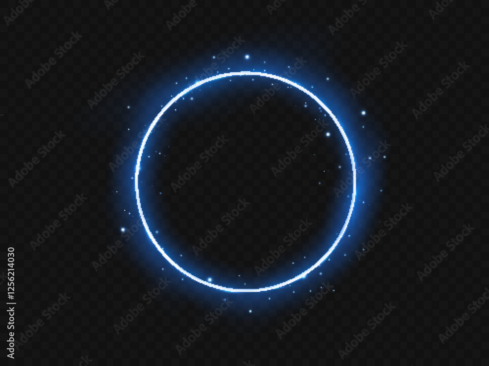 Obraz premium Glowing trail effect on transparent background. Modern magical magic circle with runes.Fire portal.Decor elements for a magic doctor, shaman, medium.
