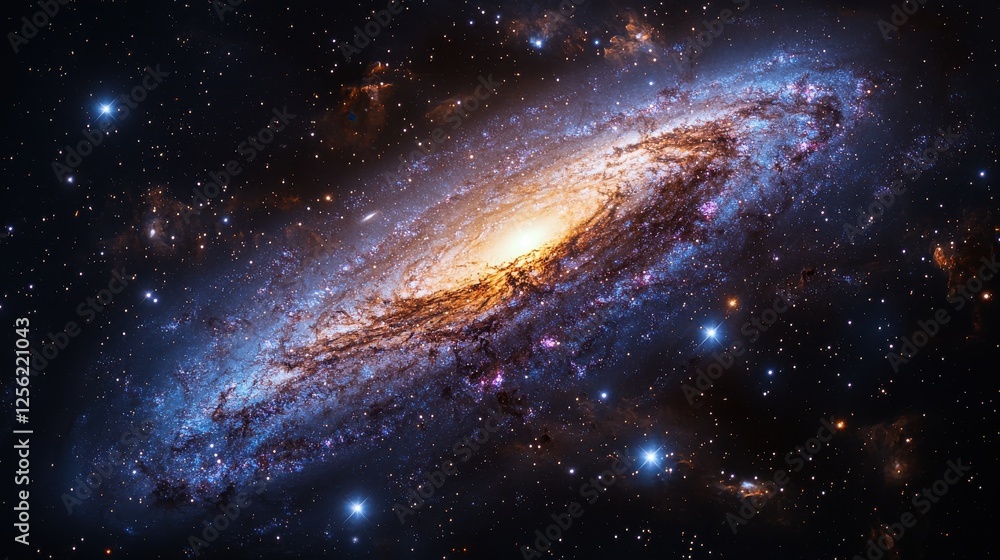 Fototapeta premium Stunning Spiral Galaxy in Deep Space
