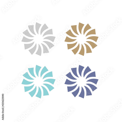 HOTEL HOLISTIC AYURVEDA CENTER CIRCLE LOGO SIGN SYMBOL VECTOR 