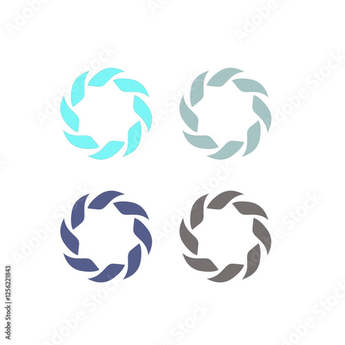 HOTEL HOLISTIC AYURVEDA CENTER CIRCLE LOGO SIGN SYMBOL VECTOR 