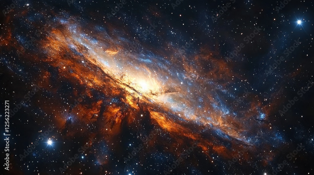 Naklejka premium Awe-Inspiring Cosmic Nebula Display