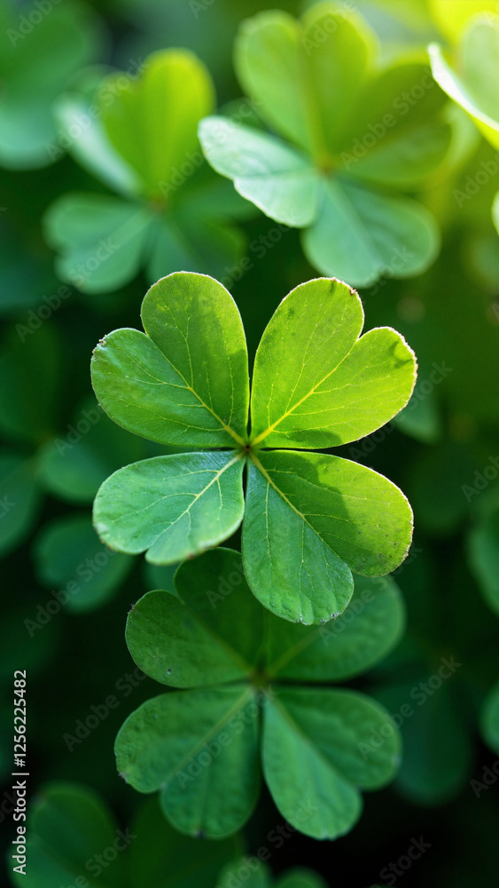 Vibrant Green Shamrocks: Symbol of Luck for St. Patrick's Day Marketing, Event Promotion, and Cultural Heritage Vibrant Green Shamrocks: Symbol of Luck for St. Patrick's Day Marketing, Event Promotion, and Cultural Heritage