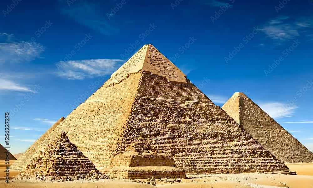 Egyptian pyramids, Egyptian desert. Egyptian pyramids, Egyptian desert.
