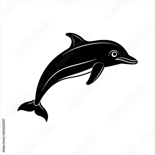 Caribbean Monk Seal Extinct Animals silhouette dolphin isolated on white background