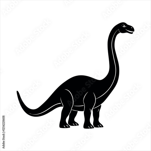 Diplodocus Extinct Animal silhouette tyrannosaurus dinosaur vector illustration