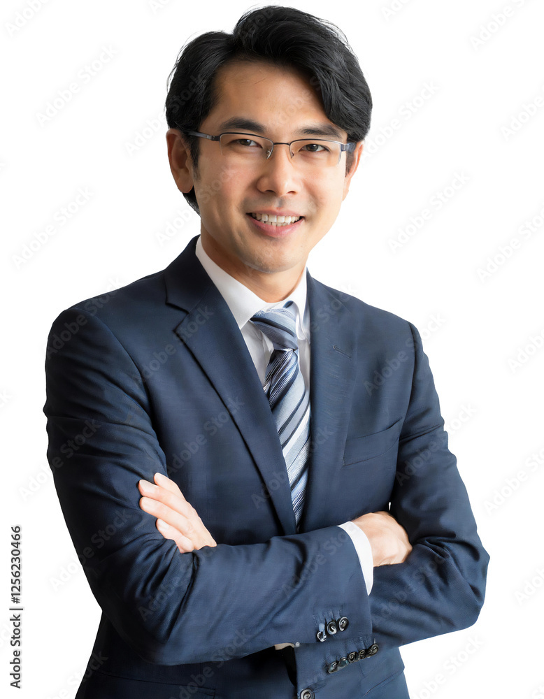 Portrait of only one Man. White Background. Portrait of only one Man. White Background.